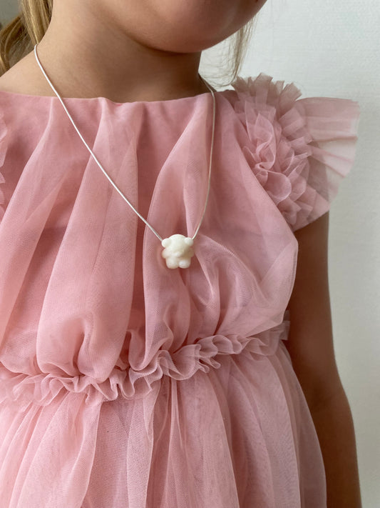 925 Limited Edition* Teddy Necklace - White Bear