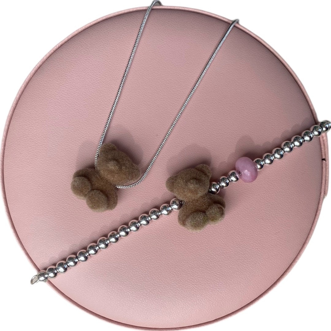 The Original 925 Teddy Bracelet - Brown Bear