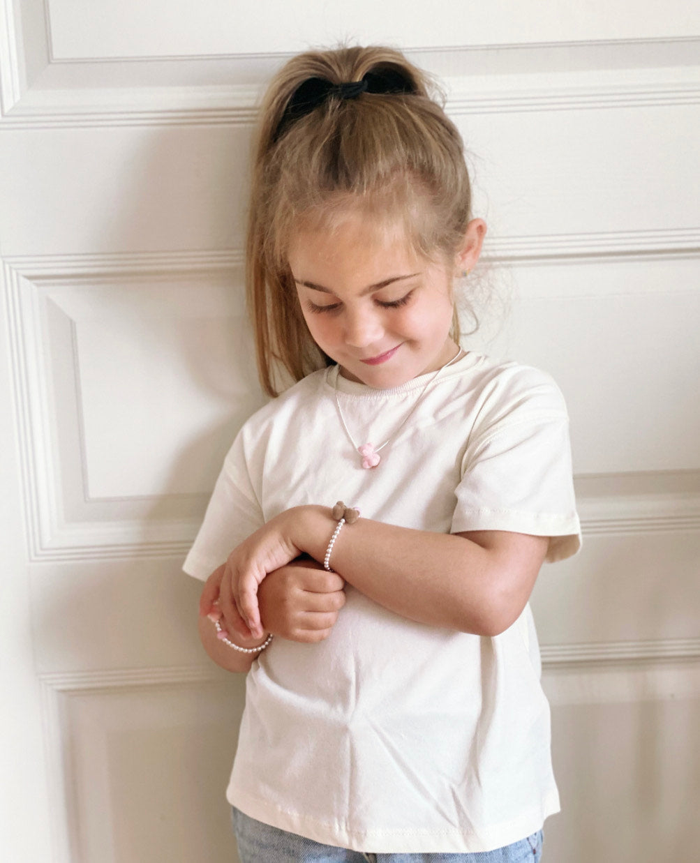 Pink 925 Teddy Necklace