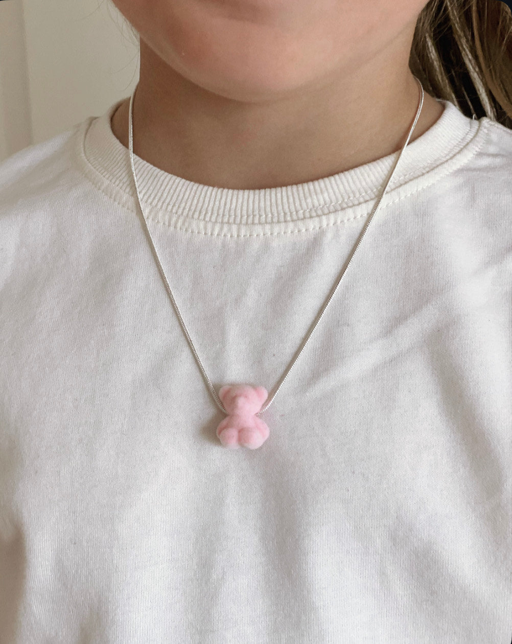 Pink 925 Teddy Necklace