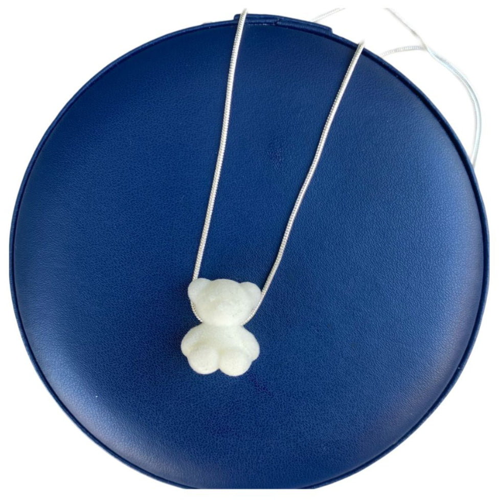 925 Limited Edition* Teddy Necklace - White Bear