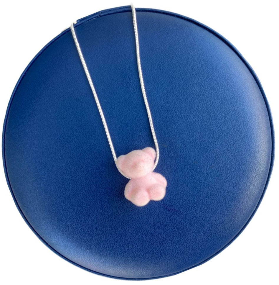 Pink 925 Teddy Necklace