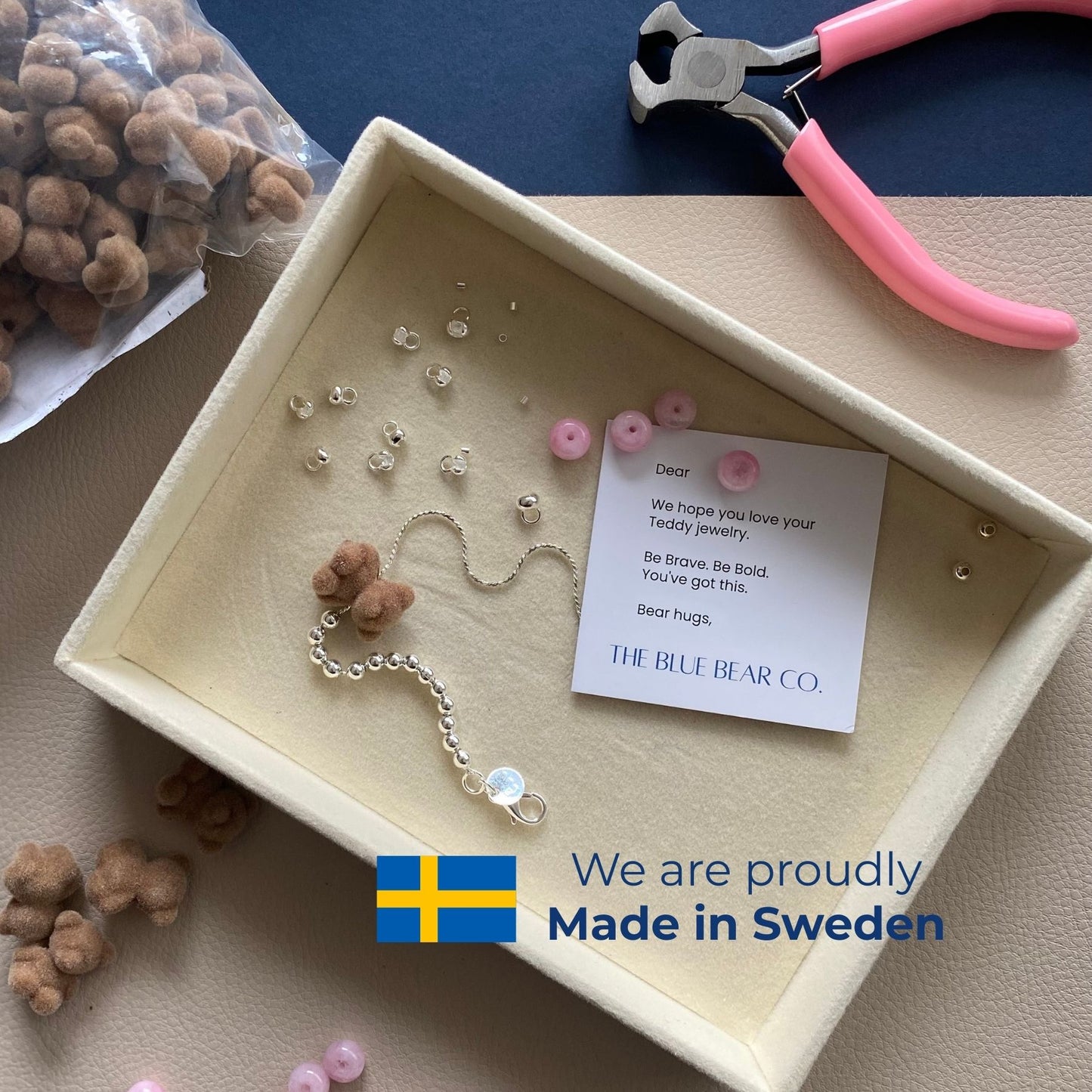 The Original 925 Teddy Bracelet - Brown Bear