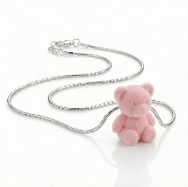 Pink 925 Teddy Necklace