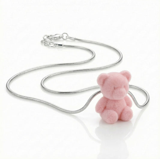 Pink 925 Teddy Necklace